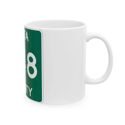 Michigan 448 Delta County (Michigan) (Road Sign) White Coffee Mug - Go Mug Yourself
