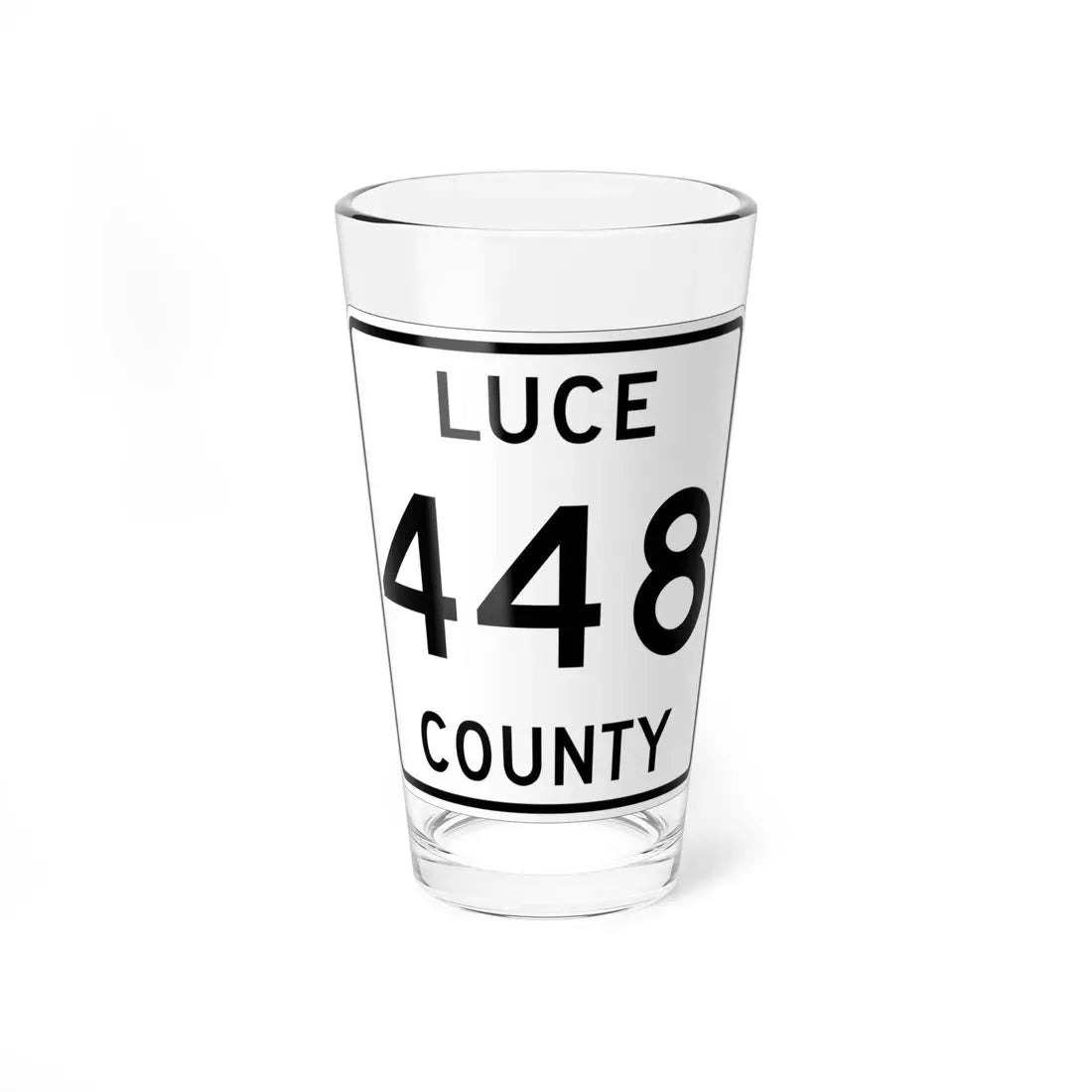 Michigan 448 Luce County (Michigan) (Road Sign) Pint Glass 16oz 16oz - Go Mug Yourself