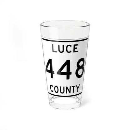 Michigan 448 Luce County (Michigan) (Road Sign) Pint Glss 16oz 16oz - Go Mug Yourself