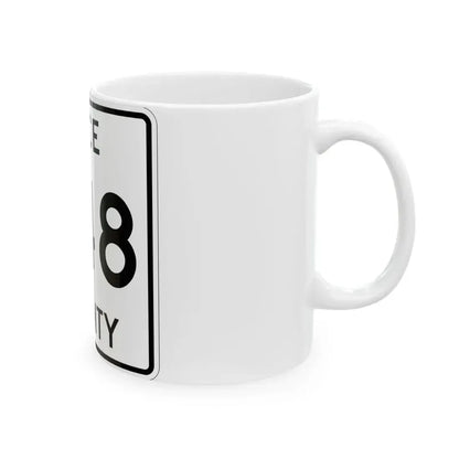 Michigan 448 Luce County (Michigan) (Road Sign) White Coffee Mug - Go Mug Yourself
