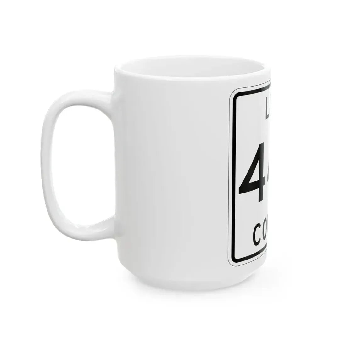Michigan 448 Luce County (Michigan) (Road Sign) White Coffee Mug - Go Mug Yourself