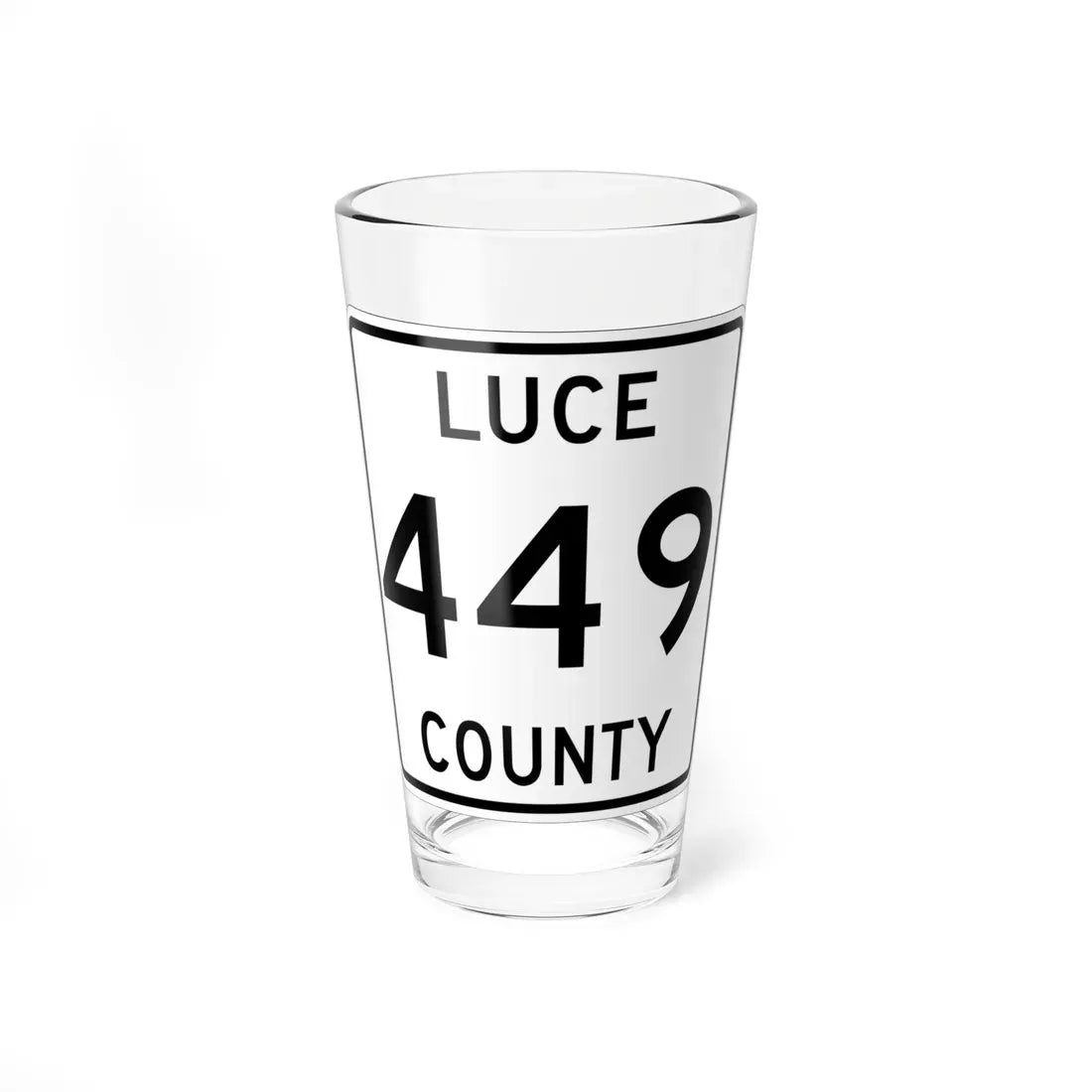 Michigan 449 Luce County (Michigan) (Road Sign) Pint Glass 16oz 16oz - Go Mug Yourself