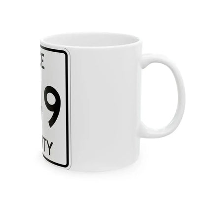 Michigan 449 Luce County (Michigan) (Road Sign) White Coffee Mug - Go Mug Yourself