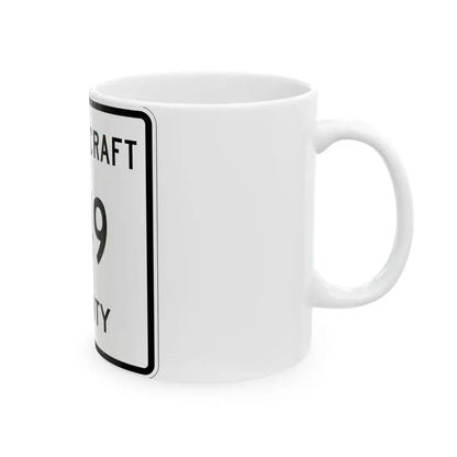 Michigan 449 Schoolcraft County (Michigan) (Road Sign) White Coffee Mug - Go Mug Yourself