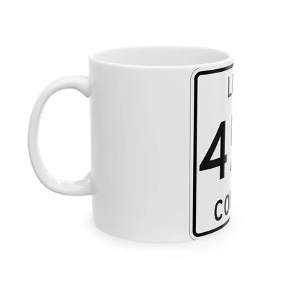 Michigan 450 Luce County (Michigan) (Road Sign) White Coffee Mug - Go Mug Yourself