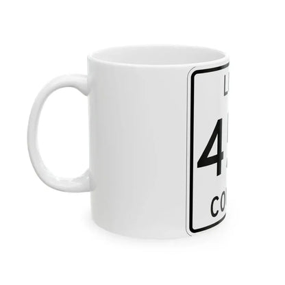 Michigan 453 Luce County (Michigan) (Road Sign) White Coffee Mug - Go Mug Yourself