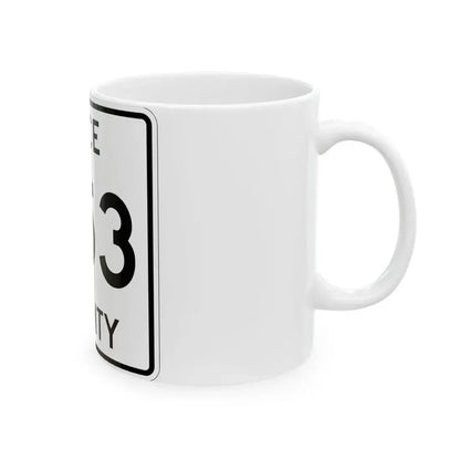 Michigan 453 Luce County (Michigan) (Road Sign) White Coffee Mug - Go Mug Yourself