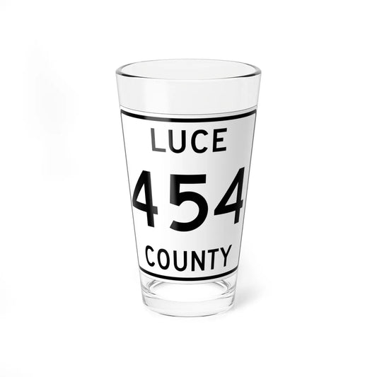 Michigan 454 Luce County (Michigan) (Road Sign) Pint Glss 16oz 16oz - Go Mug Yourself