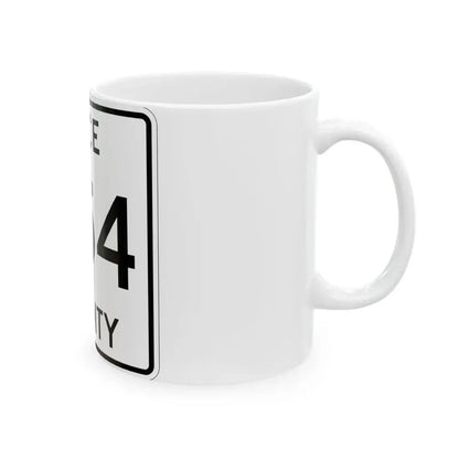 Michigan 454 Luce County (Michigan) (Road Sign) White Coffee Mug - Go Mug Yourself