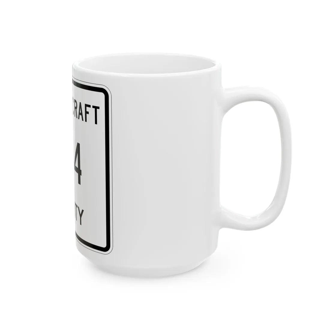 Michigan 454 Schoolcraft County (Michigan) (Road Sign) White Coffee Mug - Go Mug Yourself