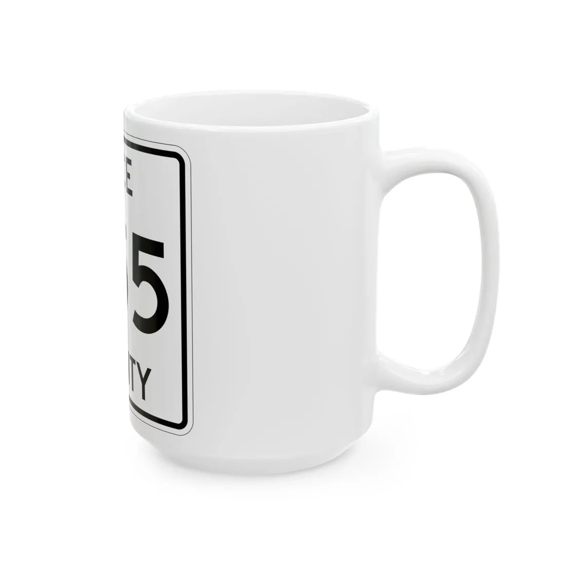 Michigan 455 Luce County (Michigan) (Road Sign) White Coffee Mug - Go Mug Yourself