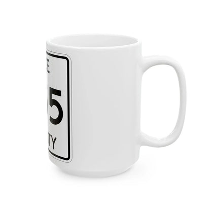Michigan 455 Luce County (Michigan) (Road Sign) White Coffee Mug - Go Mug Yourself