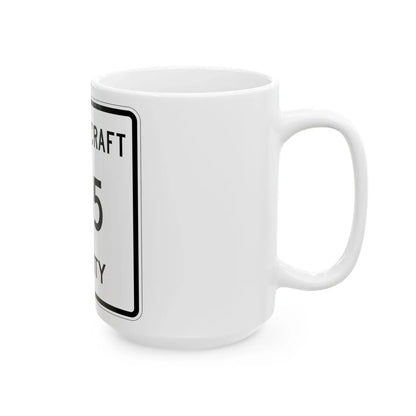 Michigan 455 Schoolcraft County (Michigan) (Road Sign) White Coffee Mug - Go Mug Yourself