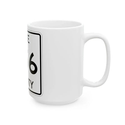 Michigan 456 Luce County (Michigan) (Road Sign) White Coffee Mug - Go Mug Yourself