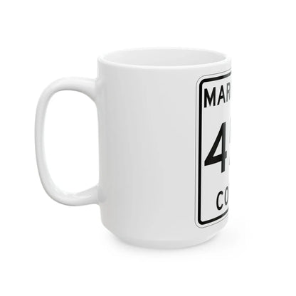 Michigan 456 Marquette County (Michigan) (Road Sign) White Coffee Mug - Go Mug Yourself