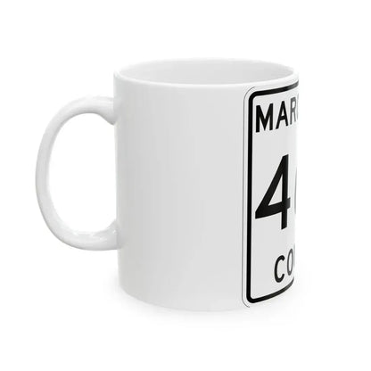 Michigan 460 Marquette County (Michigan) (Road Sign) White Coffee Mug - Go Mug Yourself