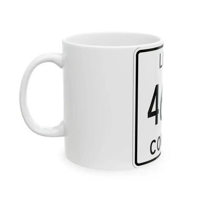 Michigan 462E Luce County (Michigan) (Road Sign) White Coffee Mug - Go Mug Yourself