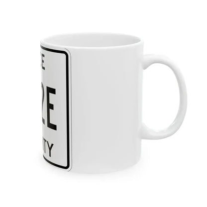 Michigan 462E Luce County (Michigan) (Road Sign) White Coffee Mug - Go Mug Yourself
