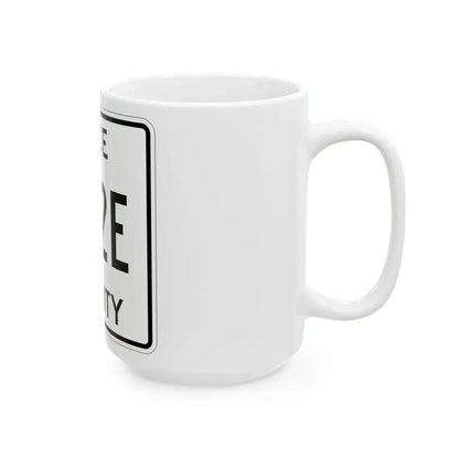 Michigan 462E Luce County (Michigan) (Road Sign) White Coffee Mug - Go Mug Yourself