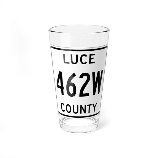 Michigan 462W Luce County (Michigan) (Road Sign) Pint Glss 16oz 16oz - Go Mug Yourself