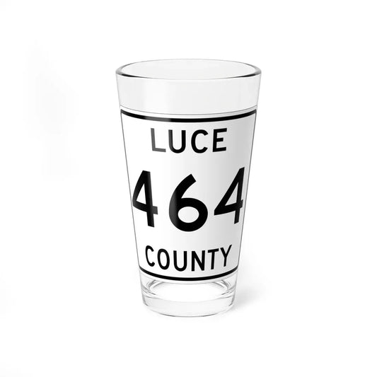 Michigan 464 Luce County (Michigan) (Road Sign) Pint Glass 16oz 16oz - Go Mug Yourself