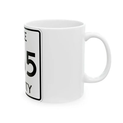 Michigan 465 Luce County (Michigan) (Road Sign) White Coffee Mug - Go Mug Yourself
