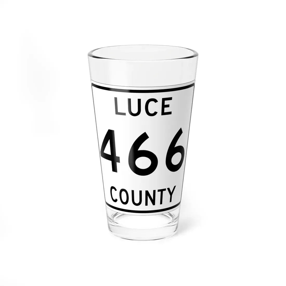 Michigan 466 Luce County (Michigan) (Road Sign) Pint Glass 16oz 16oz - Go Mug Yourself