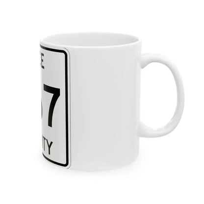 Michigan 467 Luce County (Michigan) (Road Sign) White Coffee Mug - Go Mug Yourself