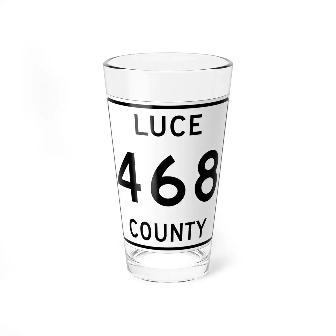 Michigan 468 Luce County (Michigan) (Road Sign) Pint Glass 16oz 16oz - Go Mug Yourself