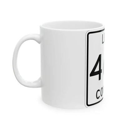 Michigan 468 Luce County (Michigan) (Road Sign) White Coffee Mug - Go Mug Yourself