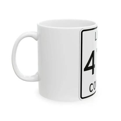 Michigan 470 Luce County (Michigan) (Road Sign) White Coffee Mug - Go Mug Yourself