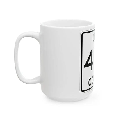 Michigan 472 Luce County (Michigan) (Road Sign) White Coffee Mug - Go Mug Yourself