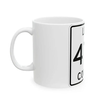 Michigan 473 Luce County (Michigan) (Road Sign) White Coffee Mug - Go Mug Yourself