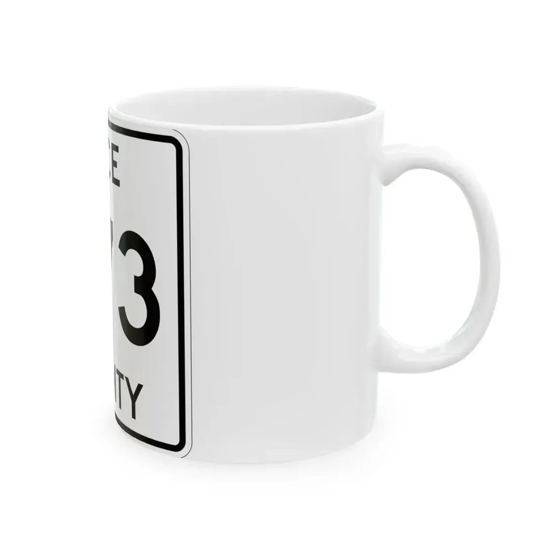 Michigan 473 Luce County (Michigan) (Road Sign) White Coffee Mug - Go Mug Yourself