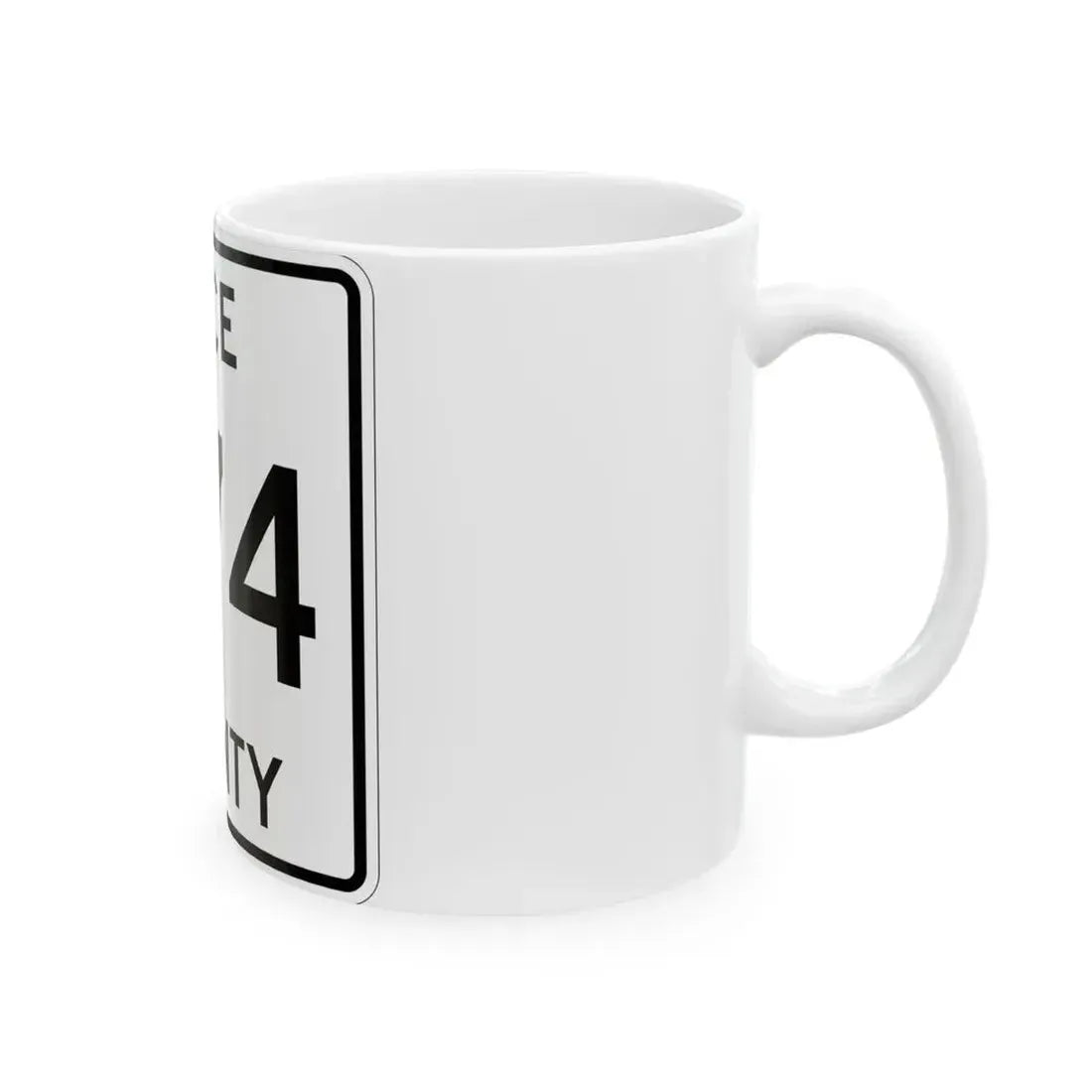 Michigan 474 Luce County (Michigan) (Road Sign) White Coffee Mug - Go Mug Yourself
