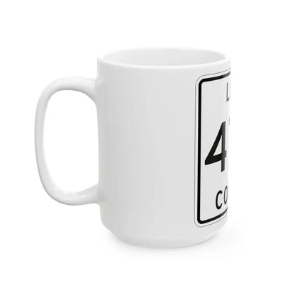Michigan 474 Luce County (Michigan) (Road Sign) White Coffee Mug - Go Mug Yourself