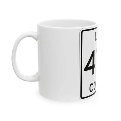 Michigan 476 Luce County (Michigan) (Road Sign) White Coffee Mug - Go Mug Yourself