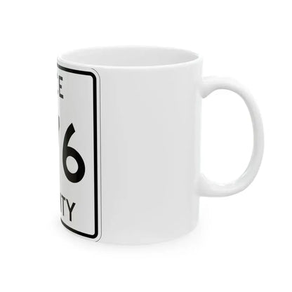 Michigan 476 Luce County (Michigan) (Road Sign) White Coffee Mug - Go Mug Yourself
