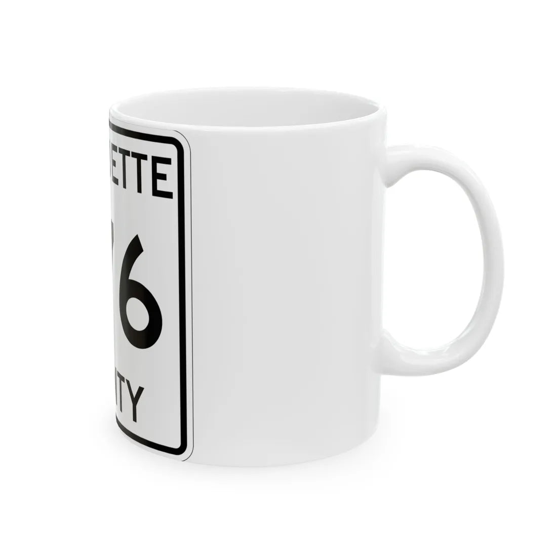 Michigan 476 Marquette County (Michigan) (Road Sign) White Coffee Mug - Go Mug Yourself