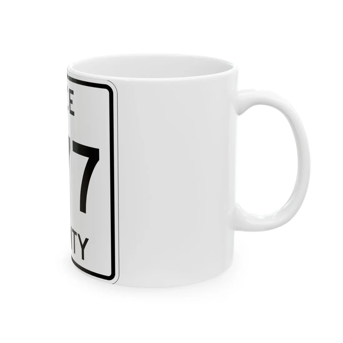 Michigan 477 Luce County (Michigan) (Road Sign) White Coffee Mug - Go Mug Yourself