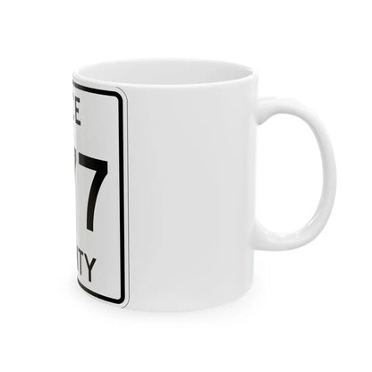 Michigan 477 Luce County (Michigan) (Road Sign) White Coffee Mug - Go Mug Yourself