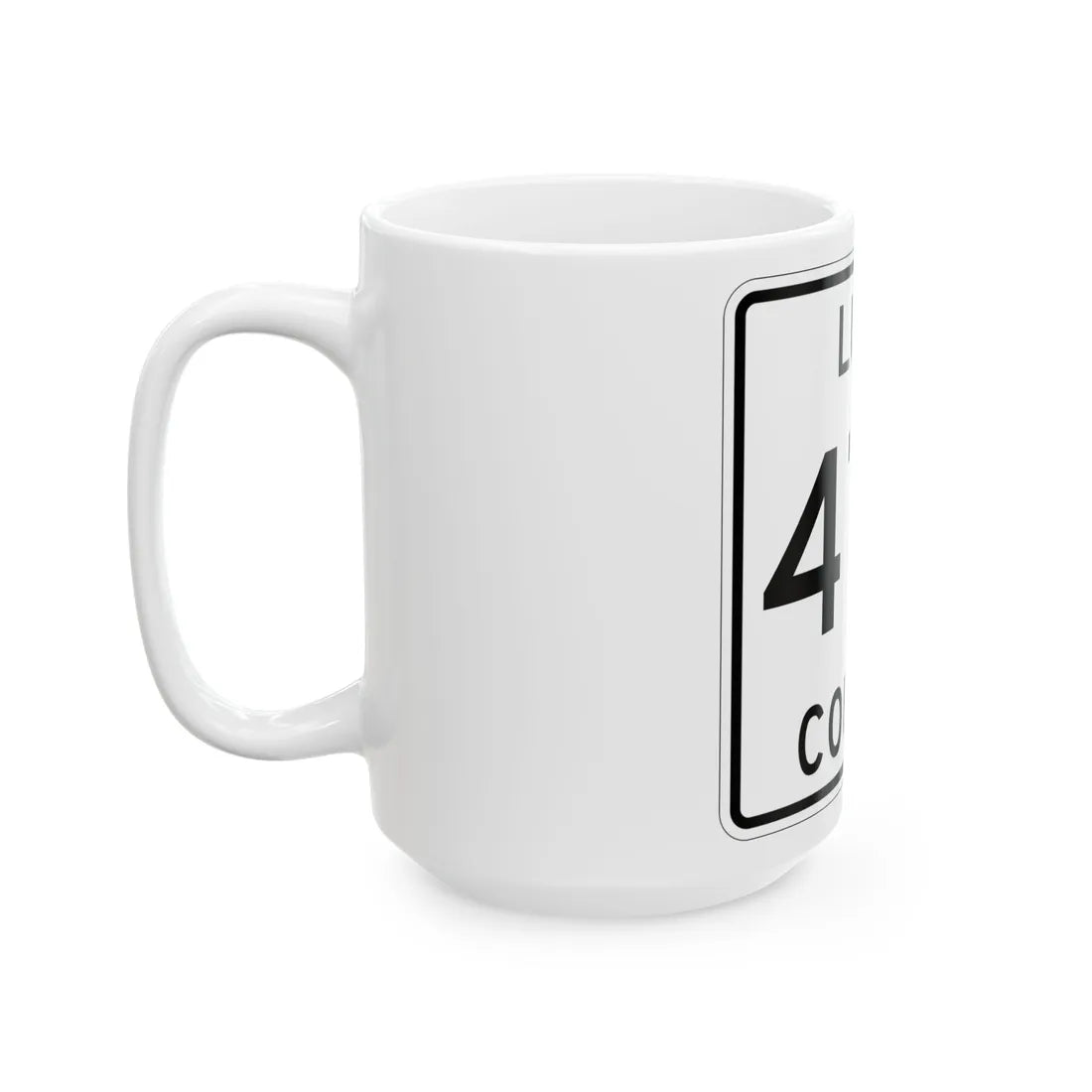 Michigan 477 Luce County (Michigan) (Road Sign) White Coffee Mug - Go Mug Yourself