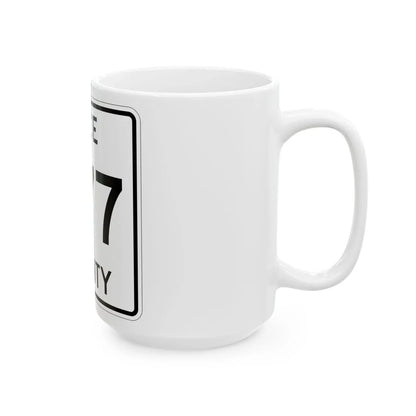 Michigan 477 Luce County (Michigan) (Road Sign) White Coffee Mug - Go Mug Yourself