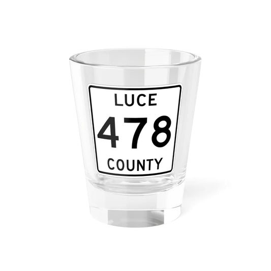 Michigan 478 Luce County (Michigan) (Road Sign) Shot Glass 1.5oz 1.5oz - Go Mug Yourself