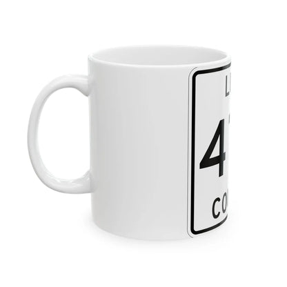 Michigan 478 Luce County (Michigan) (Road Sign) White Coffee Mug - Go Mug Yourself