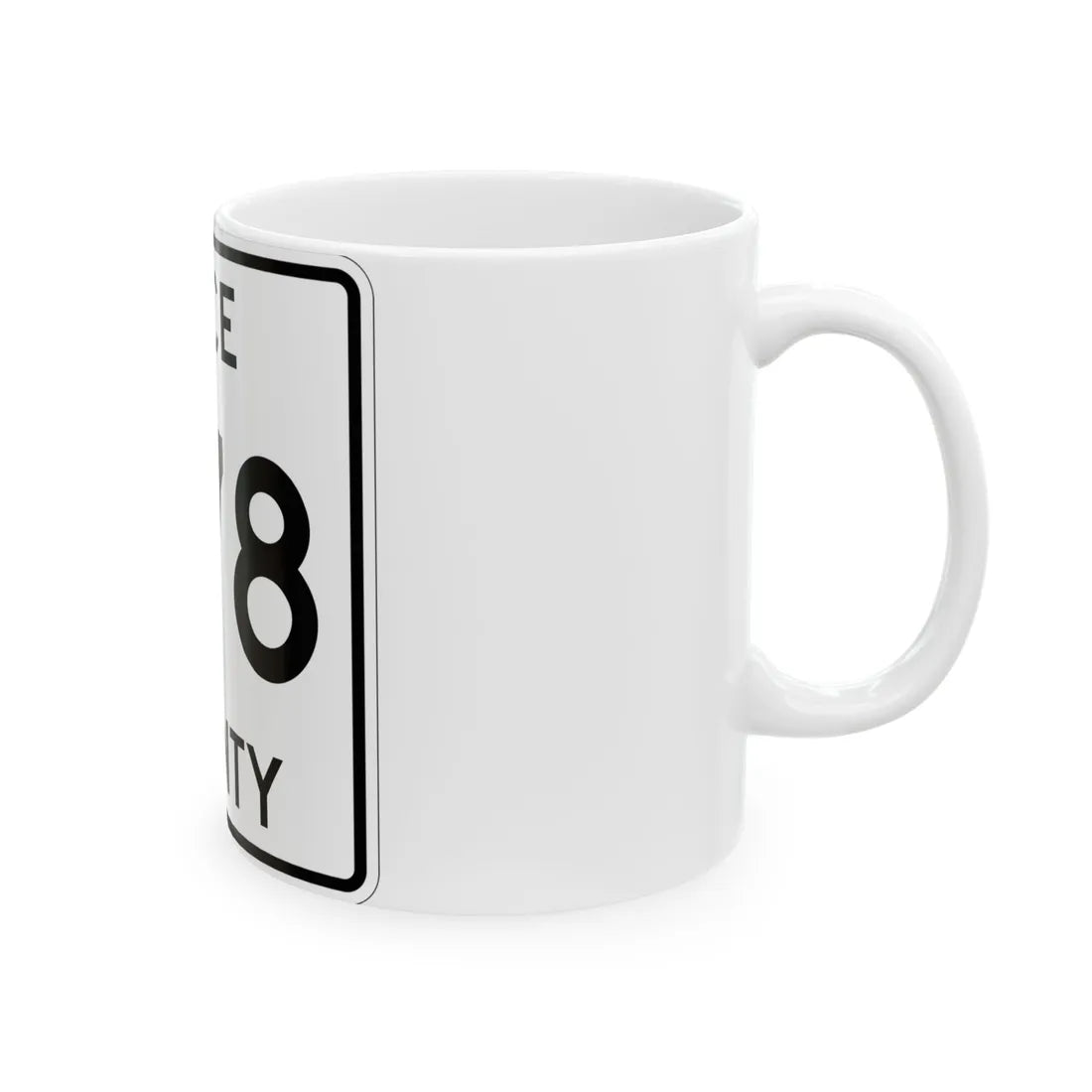 Michigan 478 Luce County (Michigan) (Road Sign) White Coffee Mug - Go Mug Yourself