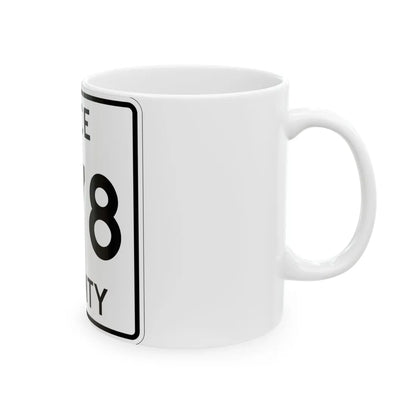 Michigan 478 Luce County (Michigan) (Road Sign) White Coffee Mug - Go Mug Yourself