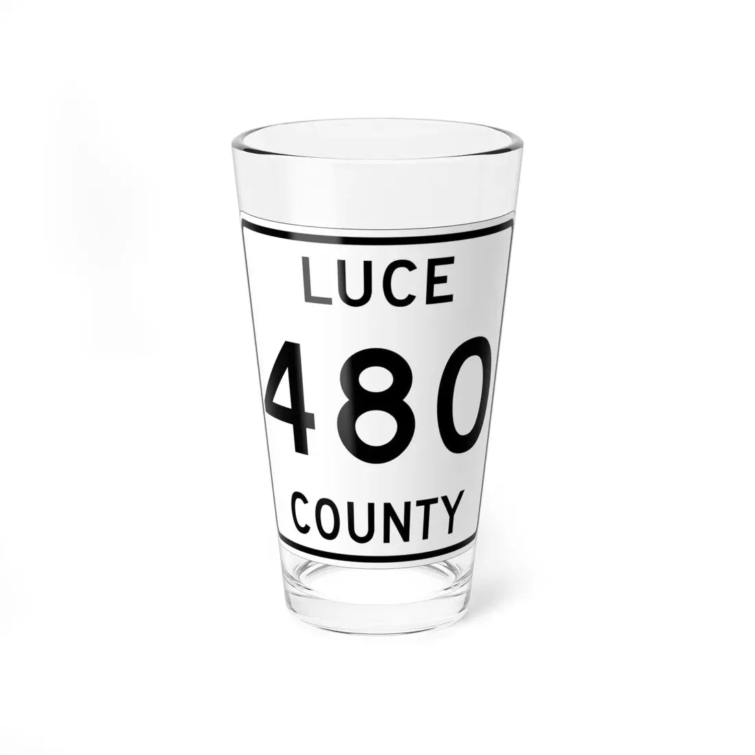 Michigan 480 Luce County (Michigan) (Road Sign) Pint Glass 16oz 16oz - Go Mug Yourself