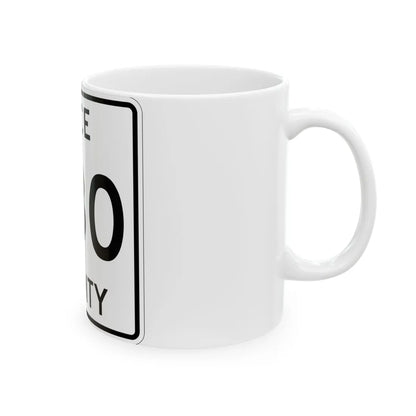 Michigan 480 Luce County (Michigan) (Road Sign) White Coffee Mug - Go Mug Yourself
