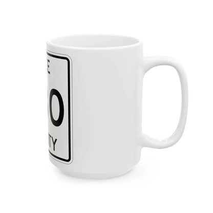 Michigan 480 Luce County (Michigan) (Road Sign) White Coffee Mug - Go Mug Yourself